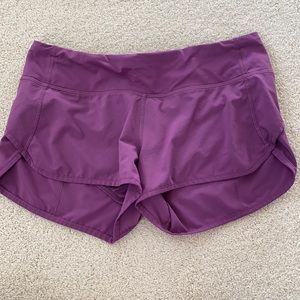 Lululemon speed up shorts size 6